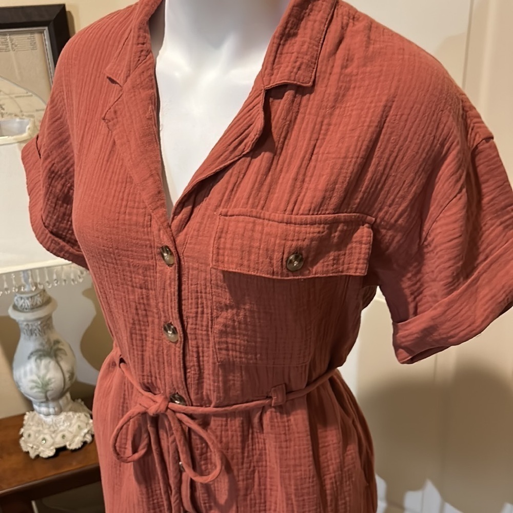 Madewell Lightspun Belted Safari Romper. NWT. XS - Picture 4 of 12